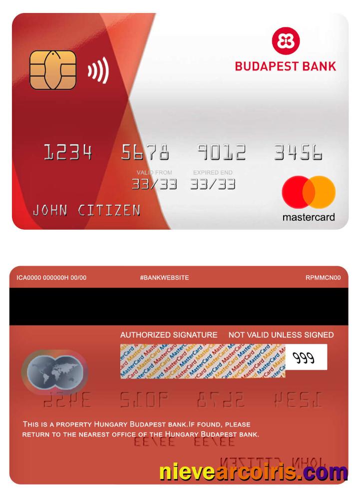 Hungary Budapest bank mastercard